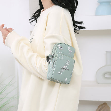 New Casual Small Satchel Oxford Cloth Shoulder Bag Summer Wrist Bag Arm Bag Neck Small Bag Multi-layer Mobile Phone