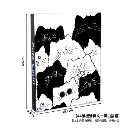 New a4 Loose-leaf Folder Office Information Test Paper Storage Folder 4-hole O-hole Holder Star Card Book Shell