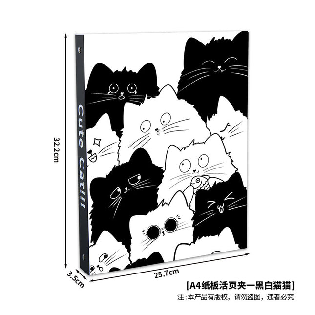 New a4 Loose-leaf Folder Office Information Test Paper Storage Folder 4-hole O-hole Holder Star Card Book Shell