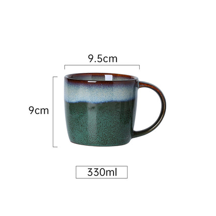 Creative retro Mug Coffee Cup ceramic cup household simple breakfast cup milk Oatmeal cup water cup tea cup