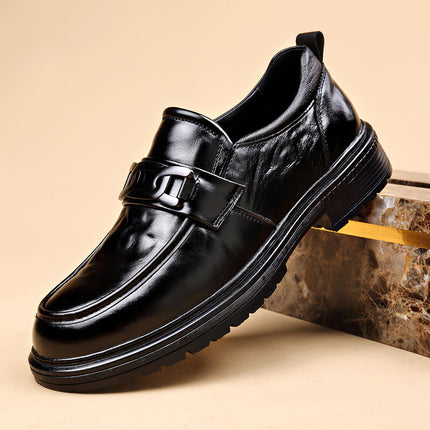 The first layer of cowhide new formal low-top leather shoes men's autumn leather shoes breathable new business casual men's shoes tide