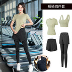Grass green [short sleeve] four-piece set---crazy sale / M