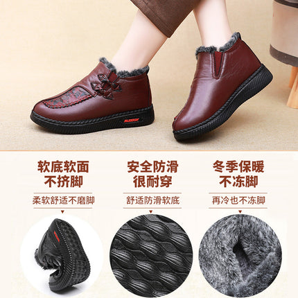 Old Beijing cloth shoes old man cotton shoes winter grandma warm non-slip middle-aged old lady fleece-lined women's shoes mother shoes
