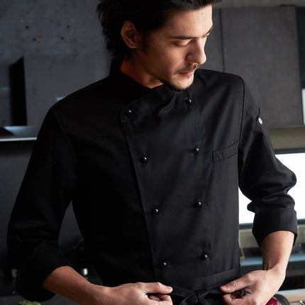 Zhenyao Chef Long Sleeve Work Uniform Hotel Baking Breathable Mesh Button Chef Jacket Men's Chef Uniform