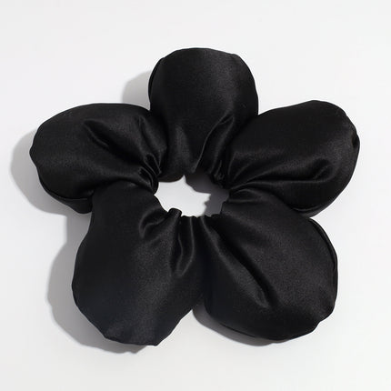 Elegant and Cute Sponge Large Intestine Ring, Fashionable Girly Hair Ring, Ponytail Hair Rope, Flower Holiday Style Hair Accessory