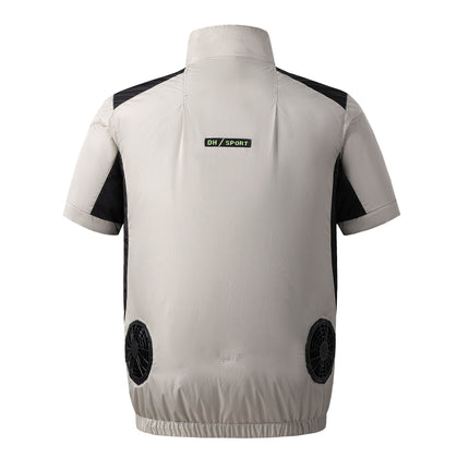 Cross-border Air Conditioning Clothing Summer Cooling Vest USB Fan Vest Summer Prevention Outdoor Refrigeration Workwear Half-sleeve Work Clothes