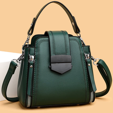 Cross-border new women's shoulder bag simple casual messenger bag large capacity PU retro handbag mini square bag