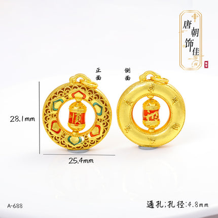Long-standing Vietnamese gold diy accessories Fushun Gourd Taisui Ping An Lock Ruyi Shangui Wealth Pendant for Women