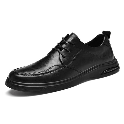 2025 Spring and Summer New Dad's Leather Shoes Comfortable Breathable Office Business Wide-faced Casual Leather Shoes Bridegroom's Wedding Shoes