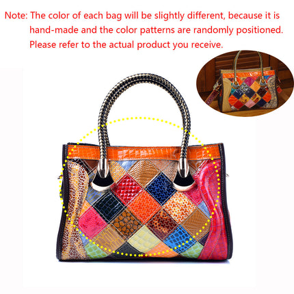 Cross-Border Women's Handbags European and American Trendy Bags Snake Pattern Handmade Women's Bags Crossbody Handbags Crossbody Bags with Multiple Carrying Methods