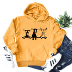 6801-Yellow Hoodie (Black font) / S