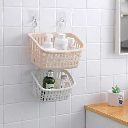 Hanging Storage Basket Bathroom Hanging Basket Bathroom Plastic Bath Basket Storage Basket Wall Hanging Storage Basket Waterproof