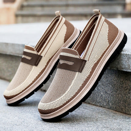 Men's Shoes Summer New Cross-border sneakers British Style Casual Shoes Lazy Slip-on Dad Shoes All-match Single-layer Shoes