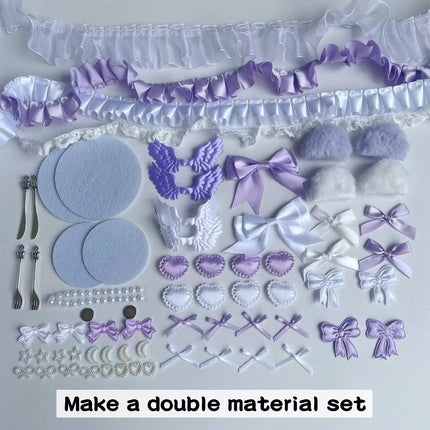 Gumei Handmade Accessories Set Lace Accessories DIY Support Fan Pain Bag Bar Material Bag Handmade Ear Decoration