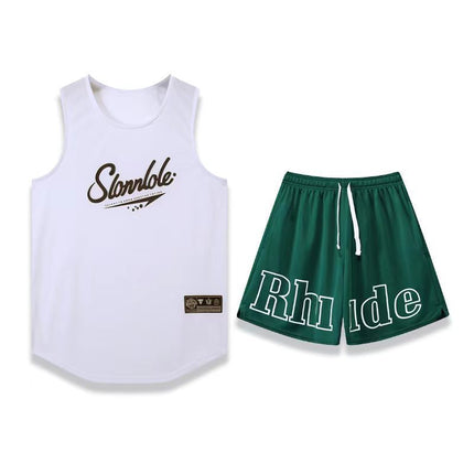 American Basketball Sports Vest Custom Top Shorts Suit Game Training Shooting Uniform Same Style for Men and Women with Personalized Print