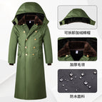 Super Long Green upgraded waterproof model [fleece-lined hat + liner undetachable]] / Small size recommendations (50.00 kg-65.00 kg