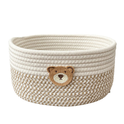 Cotton Rope Woven Cute Snack Storage Basket Creative Home Desktop Remote Control Storage Box Bedside Storage Basket