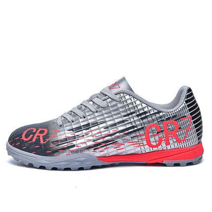 Cross-Border Cr7 Football Shoes Tf Broken Spikes Artificial Turf Ag Spike Leather Football Shoes for Men, Women, Kidsren, Teenagers and Students Training Shoes