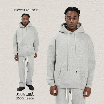 Cai Xiang Island Men's Clothing | Cross-Border American-Style Hooded Sweatshirt for Men, Autumn and Winter Loose Street Fashion Hoodie and Sweatpants Set for Men