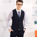 Men's black vest + pants / S