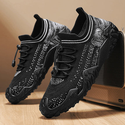 Light Luxury Designer 2025 Summer Style Douyin Live Broadcast Men's Shoes Socks Shoes Ultra-Light Sports Running Breathable Men's Shoes
