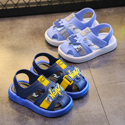 Men's baby sandals summer new open-toe fashion breathable baotou beach shoes baby soft bottom non-slip toddler shoes.