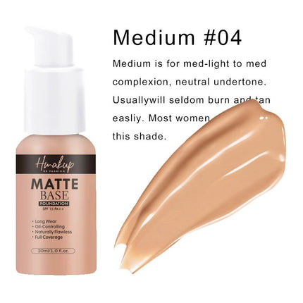 30ml SEPORA 6 Colors Matte Liquid Foundation Oil Control Waterproof Full Coverage Facial Natural Concealer Base Makeup Cosmetics