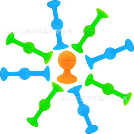 Cross-border Sucker Darts Sticky Music Suction Music Children's Creative Assembled Soft Building Blocks Personally Interactive Throwing Toys