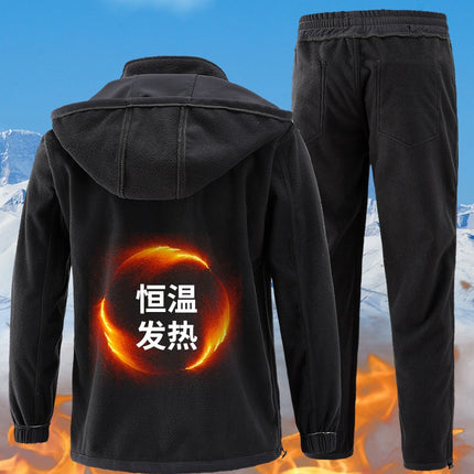 Outdoor assault clothing suit autumn and winter men's fleece-lined thickened cold-proof windproof waterproof warm cycling mountaineering suit