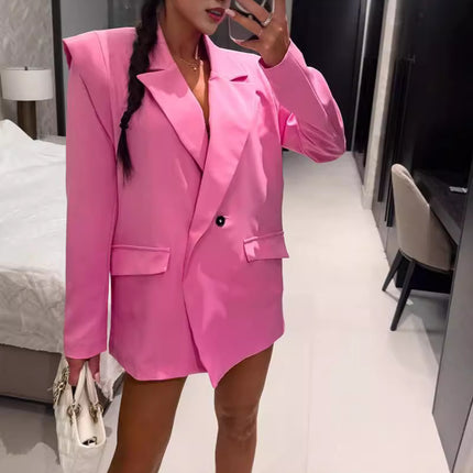 2024 cross-border eaby Amazon new European and American long sleeve temperament fashion breasted office commuter suit jacket