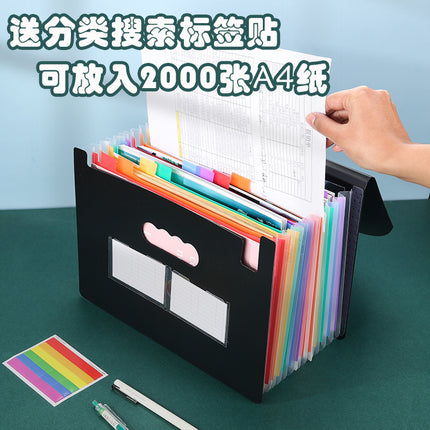 in stock wholesale office file storage pp file bag a4 folder 24 three side seal lanyard flip organ bag
