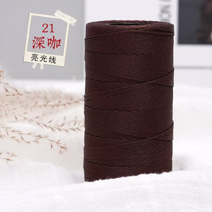 Bright Silk Thread 1mm Thin Thread for Crocheting Bouquets, Bags, Shoes, Handmade 100g Factory Direct Wholesale Knitting Thread