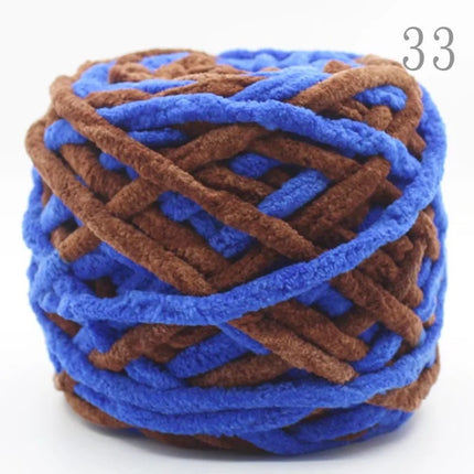 Factory wholesale 100g thick ice strip wool single-strand woven wool ball hook crochet slippers thread self-woven wool ball