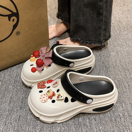 Soft Sole Cave Shoes Women's Outer Wear 2025 New Student Beach EVA Baotou Shoe Slippers Women's Sandals