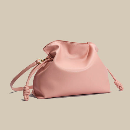 Women's Bags 2025 New Style Single Shoulder Crossbody Bag Genuine Leather Women's Bag Lucky Bag Drawstring Versatile Women's Bag Commuter Bag