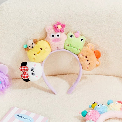 Bubble Chicken ~ Cute Yellow Chicken Stuffed Hair Hoop Women's Face Wash Makeup Special Apply Mask Hair Accessories Headband