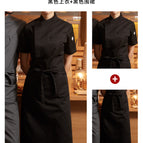 Black Top Short Sleeve Black TAL2009 Long Apron / M