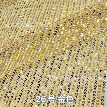 26 Colors in Stock 3mm Straight Strip Spandex Elastic Mesh Fabric Sequin Embroidery Fabric Dress Clothing Spring and Summer Sequin Fabric