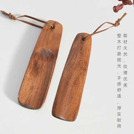 Hotel Supplies Walnut Color Solid Wood Shoe Puller Shoe Puller with Long Handle Shoe Puller Shoe Wearer Shoe Puller