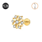 1.2x8mm / Flower gold (insert pole)