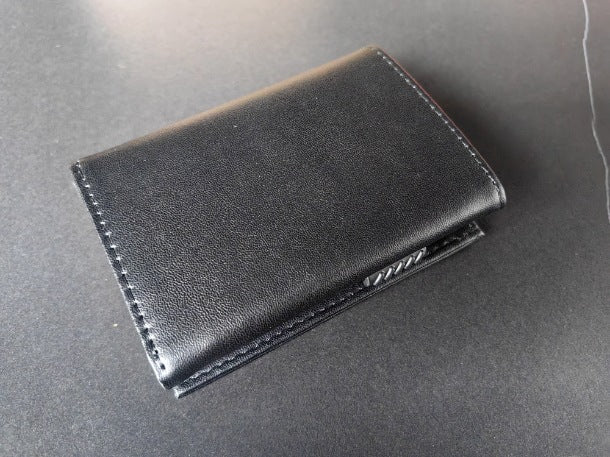 Factory wholesale anti-theft brush rfid carbon fiber tri-fold wallet men's aluminum alloy credit card box automatic card holder