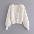 Ld6297 white cardigan / S