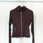 Coffee gold zipper short jacket / 2/s code