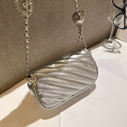 Cross-Border Ins Niche Bags 2026 New Trendy Chanel-Style Quilted Chain Bag Versatile Shoulder Crossbody Mini Bag