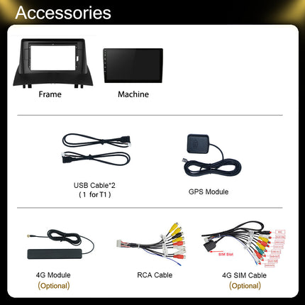 Suitable for Renault Megane 2 02-09 car GPS Android navigator Bluetooth reversing image playback