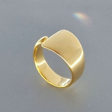 s925 sterling silver plated ring Women's wholesale niche women's high-end sense ins style simple ring light luxury retro ring wholesale
