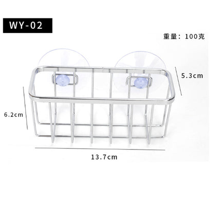 Kitchen Bathroom Suction Cup Storage Rack Creative Metal Storage Rack Cleaning Sponge Storage Rack Tissue Rack Iron