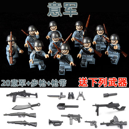 World War II Military Building Blocks Eighth Route Army Man Boy Assembled Toys German Soldiers Little Man Puzzle Boy Changjin Lake Toys