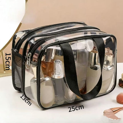 PVC Dry and Wet Separate Toiletry Bag Waterproof Cosmetic Bag Large Capacity Portable Storage Bag Bath Swimming Storage Bag