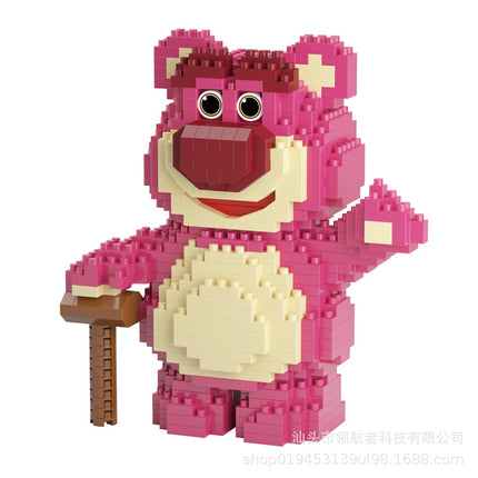 M1016 Jihui Strawberry Bear M1020 Building Blocks Assembled Toys Girls Children's Puzzle M1015 Gift Cross-border